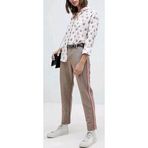 Scotch & Soda Metallic Bronze Track Pants with Side Stripe Size XS